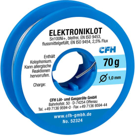 CFH loddetin EL324 ELEKTRONIK, blyfri, Ø1,0 mm, 70 g