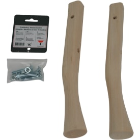 Håndtak til trillebår med bolt, tre