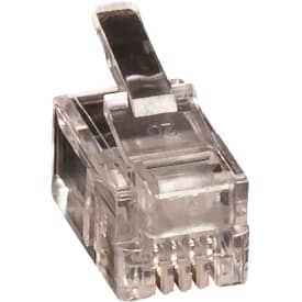 10 st Lan-Com modulär kontakt, RJ10, 4P/4C