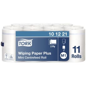 Tork håndklæderulle 101221 M1, m/centertræk, 2-lags, hvid, 75 m