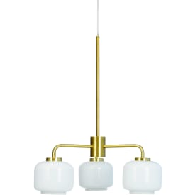 Arp Lysekrone 3xE14 Ø50 cm, opas glas/messing