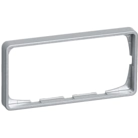 LK Fuga Baseline 50 ramme, 1x2 modul, vandret, metallic