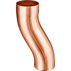 VMZINC bend 87mm dobb rund kobber