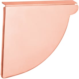 VMzinc endebund nr. 12, 33 mm, venstre, til kvartrund arkitekt tagrende, kobber