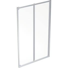 Contura Shower Showerama skydedør, 124 cm, klart glas, aluminium profil