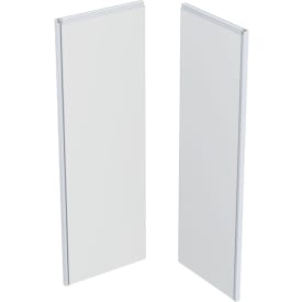 Contura Shower Showerama bagelement, brusevæg, 80x90 cm, frostet glas, hvid profil