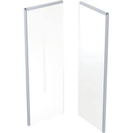 Contura Shower Showerama bagelement, brusevæg, 100x100 cm,  mat glas, grå profil