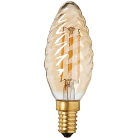 Pære LED Kerte Snoet 3W 2200K 220 lumen E14, gylden