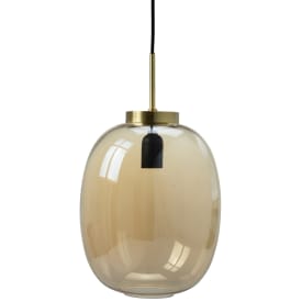 Dyberg Larsen DL39 pendellampa, bärnstensfärgad