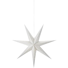 Markslöjd Blank adventsstjärna med ljus, 75 cm, silver