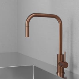 Scandtap Accent Square D köksblandare, diskmaskinsavstängning, koppar