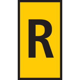 5 stk Ledningsmærke (R) gul WIC1 til 0,5-1,5 mm² ledning (200 stk)