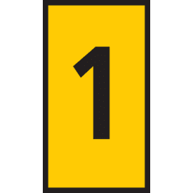 5 stk Ledningsmærke (1) gul WIC1 til 0,5-1,5 mm² ledning (200 stk)