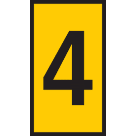 5 stk Ledningsmærke (4) gul WIC1 til 0,5-1,5 mm² ledning (200 stk)