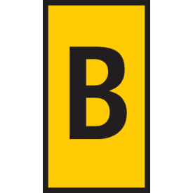 5 stk Ledningsmærke (B) gul WIC2 til 1,5-2,5 mm² ledning (200 stk)