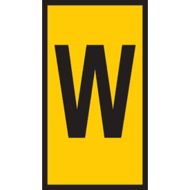 5 stk Ledningsmærke (W) gul WIC2 til 1,5-2,5 mm² ledning (200 stk)