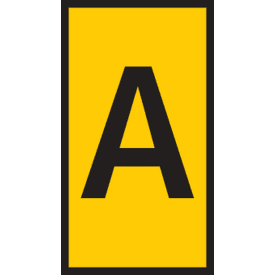 5 stk Ledningsmærke (A) gul WIC3 til 4,0-6,0 mm² ledning (100 stk)