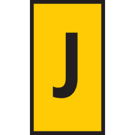 5 stk Ledningsmærke (J) gul WIC3 til 4,0-6,0 mm² ledning (100 stk)