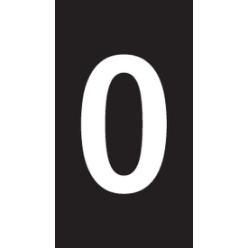 5 stk Ledningsmærke (0) sort WIC3 til 4,0-6,0 mm² ledning (100 stk)