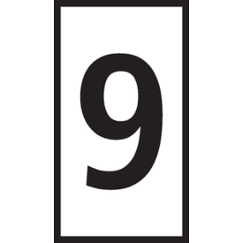 5 stk Ledningsmærke (9) hvid WIC3 til 4,0-6,0 mm² ledning (100 stk)