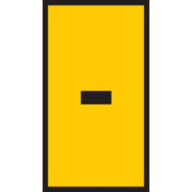 5 stk Ledningsmærke (-) gul WIC3 til 4,0-6,0 mm² ledning (100 stk)