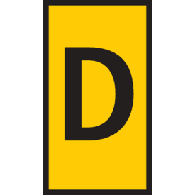 5 stk Ledningsmærke (D) gul WIC1 til 0,5-1,5 mm² ledning (200 stk)