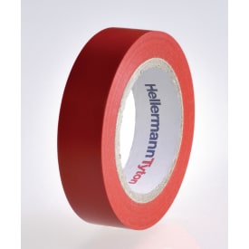 10 stk Hela Vinyltape, PVC isolerbånd 15 mm X 10 m, rød