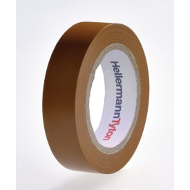 10 stk Hela Vinyltape, PVC isolerbånd 15 mm X 10 m, brun