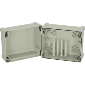 4 stk Kasse TEMPO TA201614 201x163x138 med gråt dæksel