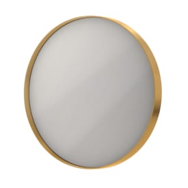 Sanibell Ink SP17 spejl med lys, dæmpbar, dugfri, Ø40 cm, børstet mat guld