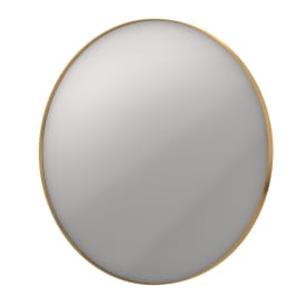 Sanibell Ink SP17 spejl med lys, dæmpbar, dugfri, Ø80 cm, børstet mat guld