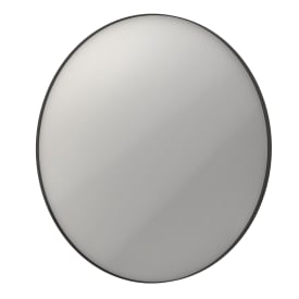 Sanibell Ink SP17 spejl med lys, dæmpbar, dugfri, sort, Ø120 cm