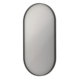 Sanibell Ink SP21 spegel med belysning, dimbar, imfri, 40x80 cm, svart