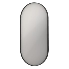 Sanibell Ink SP21 spejl med lys, dæmpbar, dugfri, sort, 50x100 cm