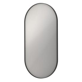 Sanibell Ink SP21 spejl med lys, dæmpbar, dugfri, sort, 60x120 cm