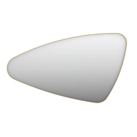 Sanibell Ink SP23 spejl med lys, dæmpbar, dugfri, venstre, 120x70 cm, børstet mat guld