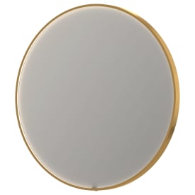 Sanibell Ink SP24 spejl med lys, dæmpbar, dugfri, Ø100 cm, børstet mat guld