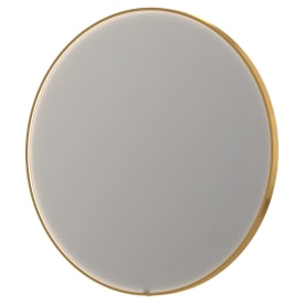 Sanibell Ink SP24 spejl med lys, dæmpbar, dugfri, Ø120 cm, børstet mat guld