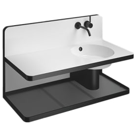 Alape WP.S19.1 håndvask, 100x47,7 cm, højre, hvid