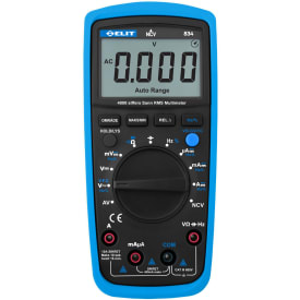 Multimeter sand RMS med gummikappe og min/max funktion, ELIT 834