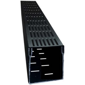 Star Drain 100 x 103 x 1000 mm bund dræn-rende m/sort alu-rist
