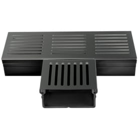 Star Drain 100 x 53 mm PVC-tee med sort aluminiumsrist