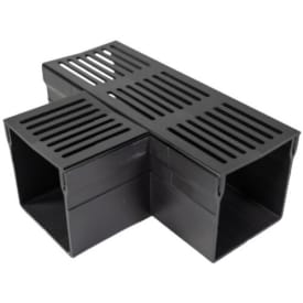Star Drain 100 x 103 mm PVC-t-skjorte med sort aluminiumsgitter