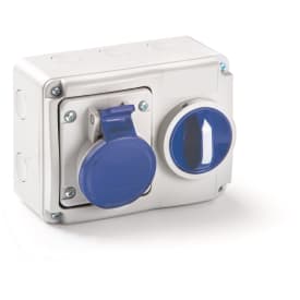 CEE uttag, interlock, 230V, 16A/3P
