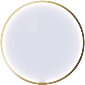 Dansani You Moon spegel med belysning, mässing, Ø75 cm