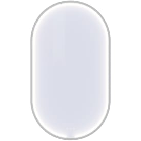 Dansani Moon spejl med lys, dæmpbar, 105x60 cm, mat hvid