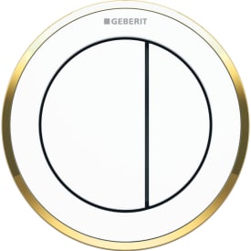 Geberit Omega 10 Round trykknap, hvid/guld