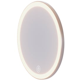 Dansani Handy makeup spejl med lys, Ø18cm, krom