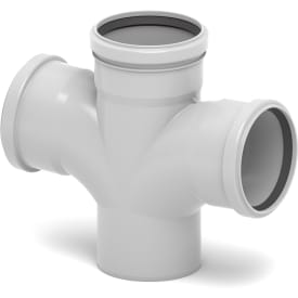 RAUSILENTO Dob.Gr.rør Dn 90/90/90/87° Mf