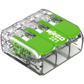 50 stk Wago Green samlemuffe, 3x4 mm²